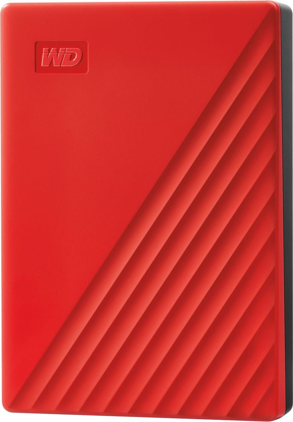 WD My Passport - Hard Drive - 6TB - Encrypted - External - USB 3.2 Gen 1 - Red (WDBR9S0060BRD)