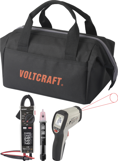 Voltcraft VC-8013705 + VC-14465985 Infrared Thermometer & Clamp Multimeter Set
