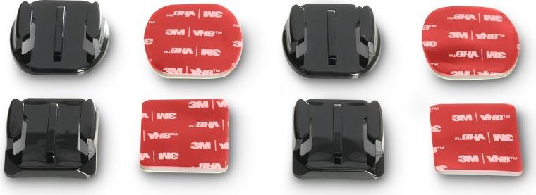 Hama Klebehalterung für Action Cams, flach und gebogen, 4 Stck. mit Klebepads (00004569)