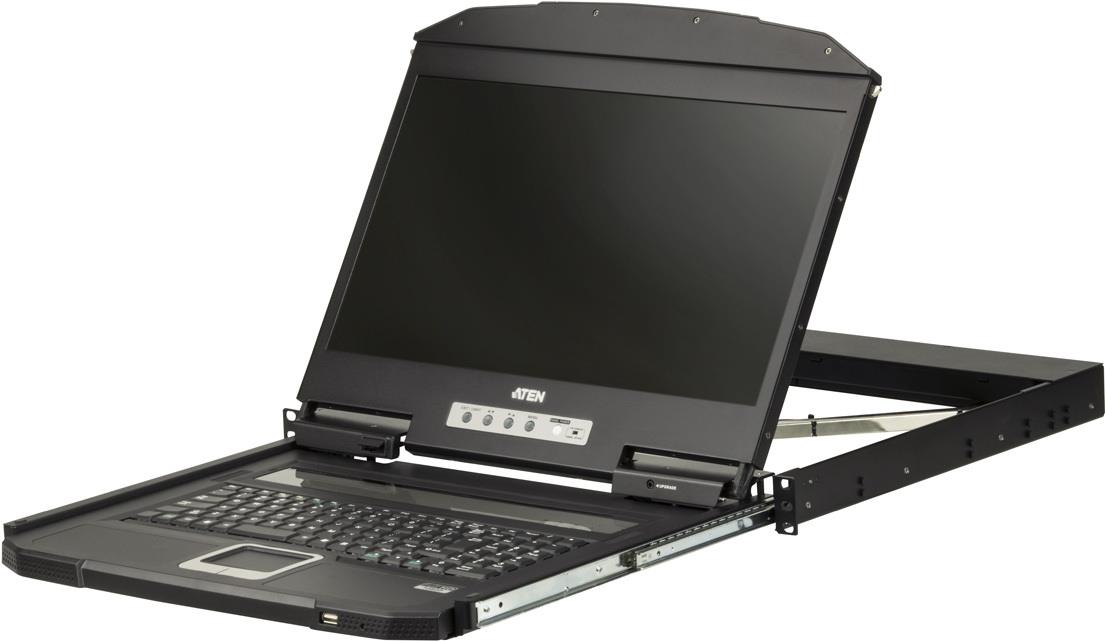 ATEN CL3100NX FR - Short Depth Single Rail 18.5" LCD Console - USB VGA - CL3100NX F