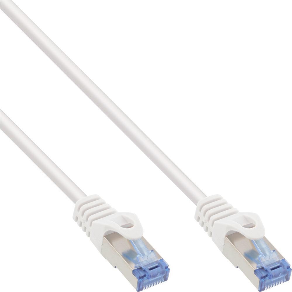 InLine - Patch-Kabel - RJ-45 (M) zu RJ-45 (M) - 50,0m - SFTP, PiMF - CAT 6a - halogenfrei, verseilt, ohne Haken - weiß (74850W)