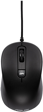 ASUS MU101C Wired Blue Ray Silent Mouse - Black - 90XB05RN-BMU000