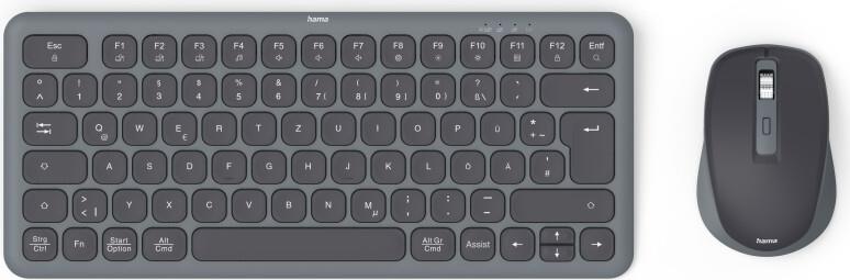 Hama Multi-Device Keyboard and Mouse Set WKM-500 - Wireless - Black QWERTZ DE (00173061)
