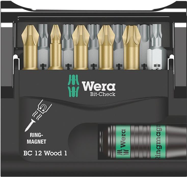 Wera Tools 05057423001 - Phillips - Pozidriv - Torx - 1 x 1/4"x57 1 x PZ 1x25 2 x PZ 2x25 1 x PZ 3x25 1 x PH 2x25 1 x TX 10x25 1 x TX 15x25 1 x TX 20x25 - 25,4 / 4 mm (1 / 10,20cm (4") ) - Hexagonal (05057423001)