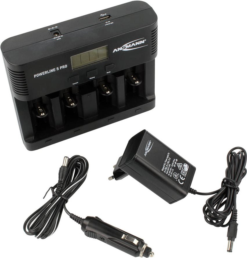 Ansmann Powerline 5 Pro Charger for AA AAA C D and 9V Batteries (1001-0018)