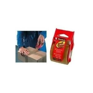 3M Scotch Verpackungsklebeband Classic, 50 mm x 20 m, braun inkl. Abroller (C5020D)