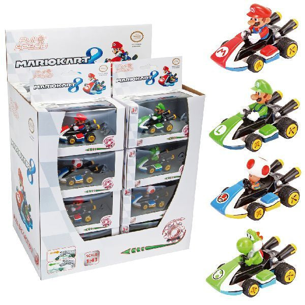 Nintendo Mario Kart 8 1:43 Scale Assorted Display 24 Pieces