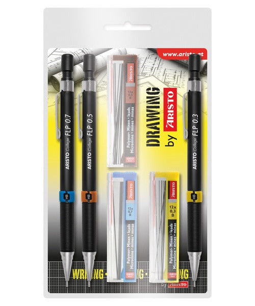 Aristo AR-23559 Vulpotlodenset HB 0.35/0.5/0.7mm Met Gratis Potloodstiftjes afbeelding 1