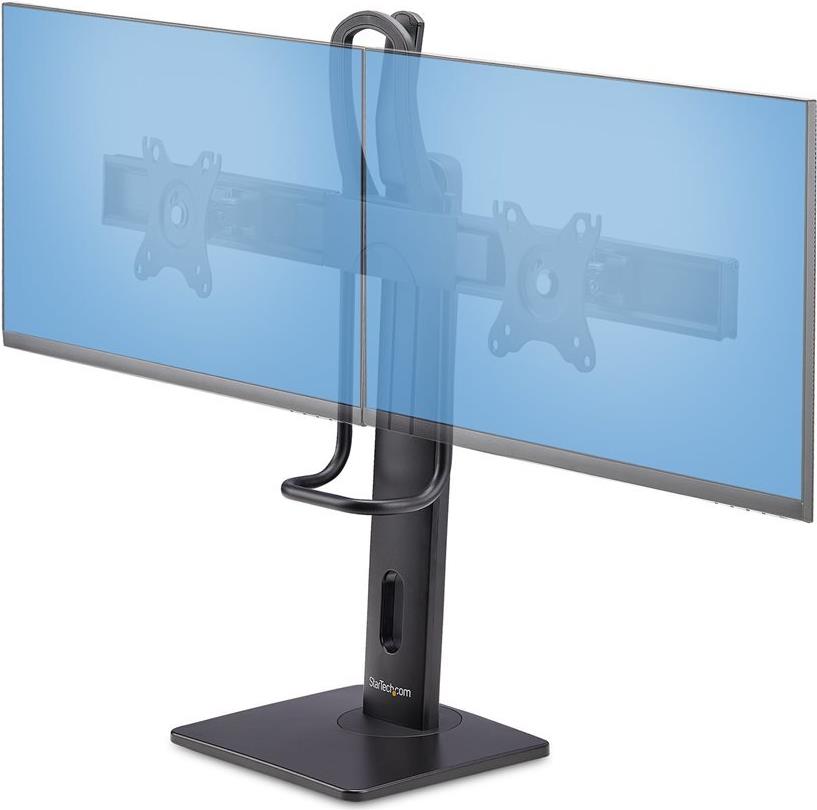 StarTech .com Crossbar Dual Monitor Desk Stand - for 2 Monitors - Black (2MC1S-MONITOR-STAND) 27inch