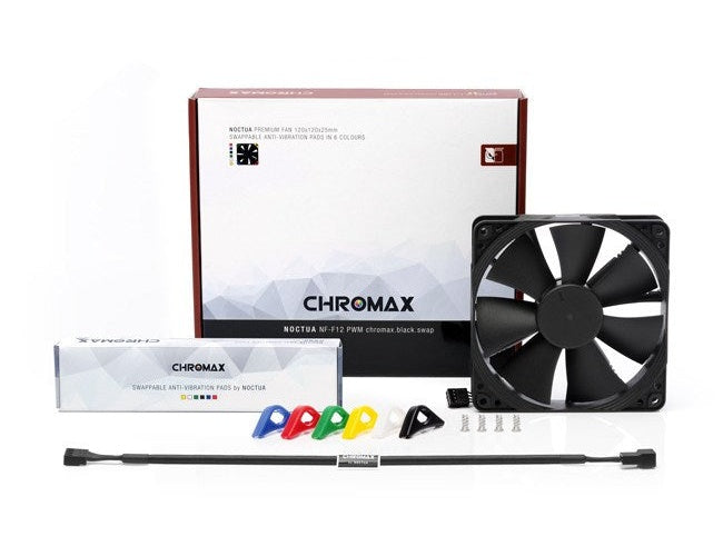 Noctua chromax NF-F12 PWM - Gehäuselüfter - 120 mm - Schwarz (NF-F12 PWM CH.BK.S) - 9010018100402 - image 2