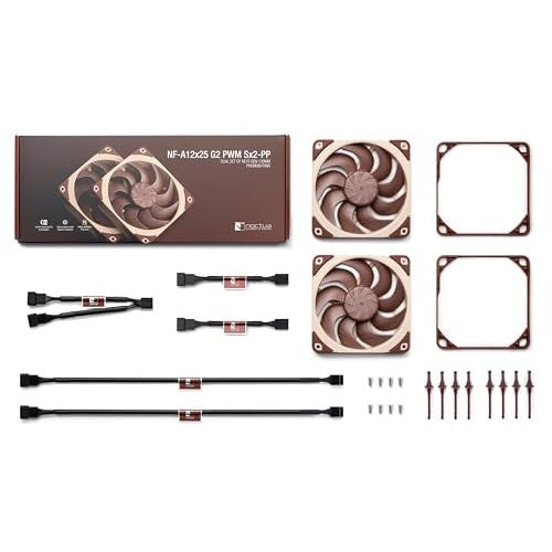 Noctua NF-A12x25 G2 PWM Sx2-PP PWM-Anschluss 2 Lüfter 120 mm (NF-A12X25 G2 PWM SX2-PP) afbeelding 3