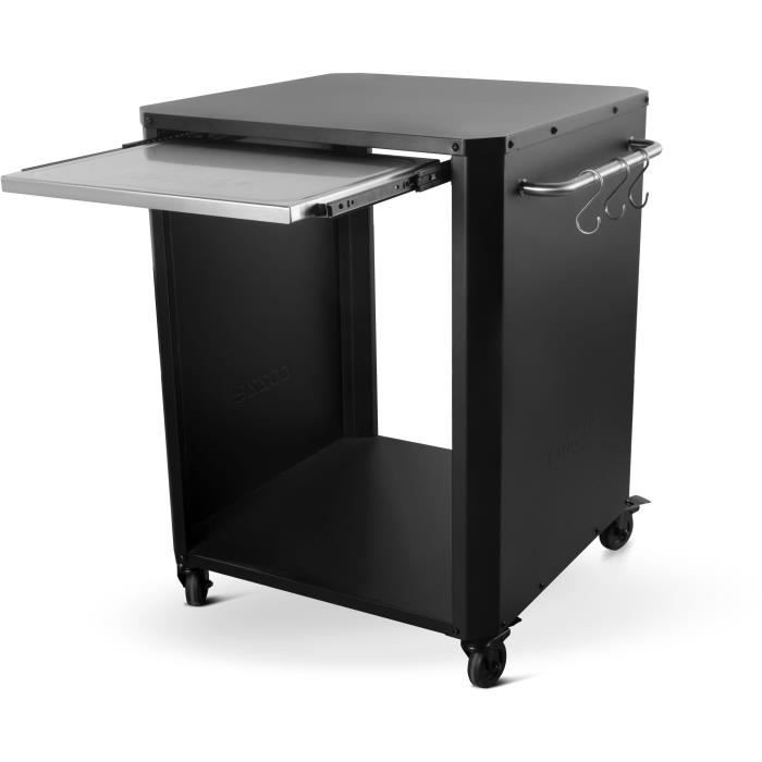 Chariot avec planche a découper - COZZE - 90300 - 77 x 66,5 x 82,5 cm - Tablette Inox 43x35 cm