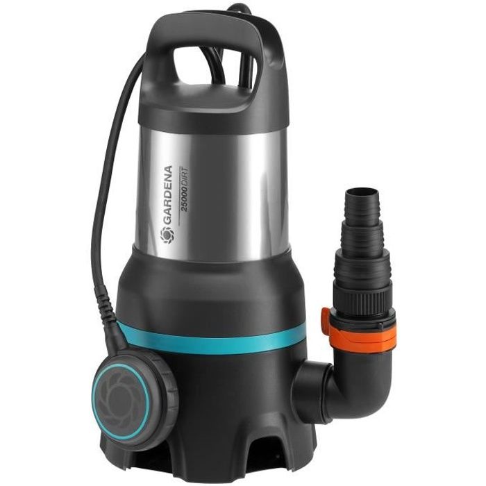 GARDENA 25000 L Dirty Water Drainage Pump 1100W - Max flow rate 25000 l/h & max pressure 1.1bar 25000l/h