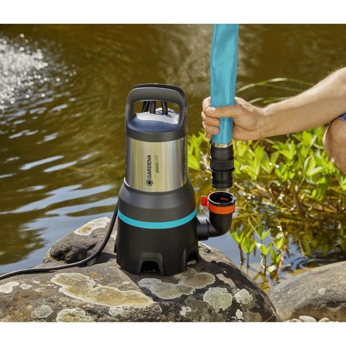 GARDENA 25000 L Dirty Water Drainage Pump 1100W - Max flow rate 25000 l/h & max pressure 1.1bar 25000l/h