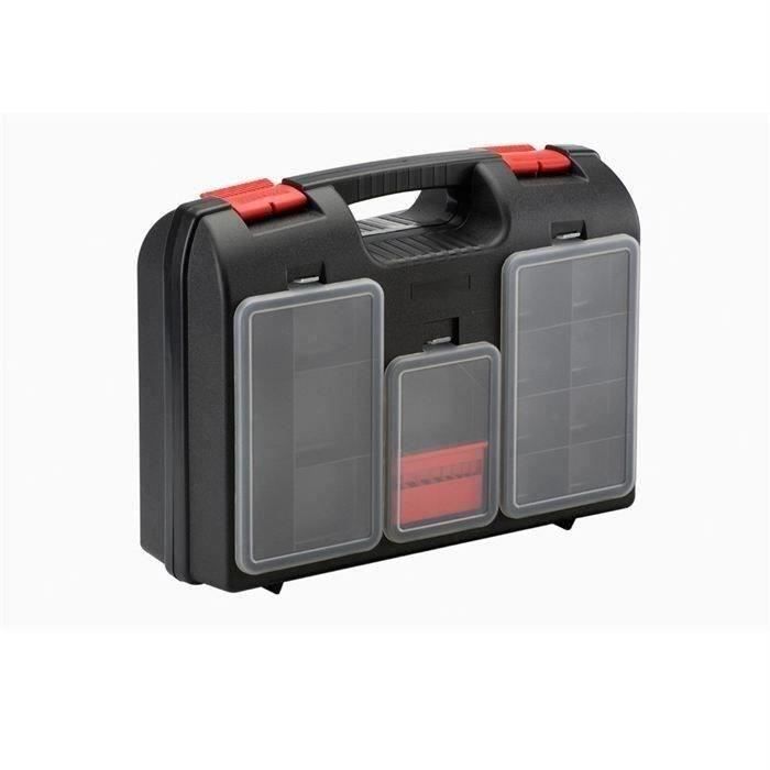 Empty Plastic Toolbox - 44 x 33 x 35 cm - Black, Red, Gray