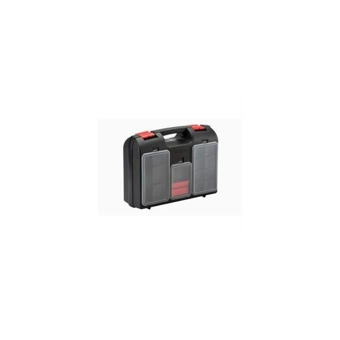 Empty Plastic Toolbox - 44 x 33 x 35 cm - Black, Red, Gray