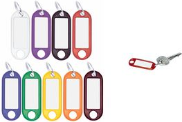 WEDO Keyring with Ring 18 mm White Writable Replaceable 100 pcs