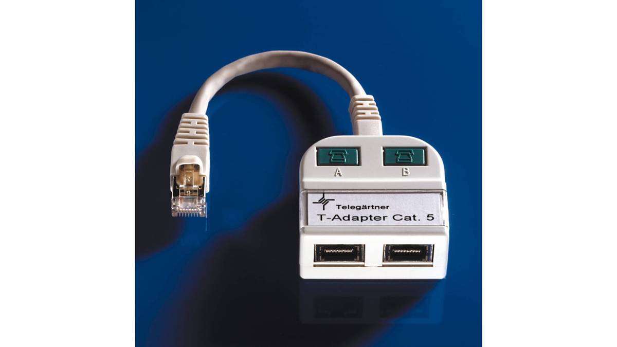 Telegärtner Token Ring Splitter - RJ-45 (M) to RJ-45 (W) - Shielded - Light Grey J00029A0011