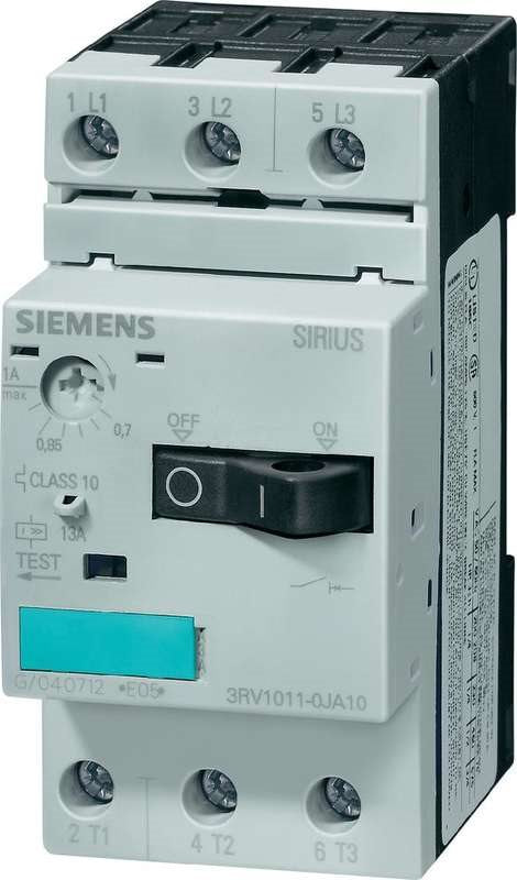 Siemens SIRIUS Circuit Breaker 3RV1011-0HA10 Max. 690 V/ 50/60 Hz