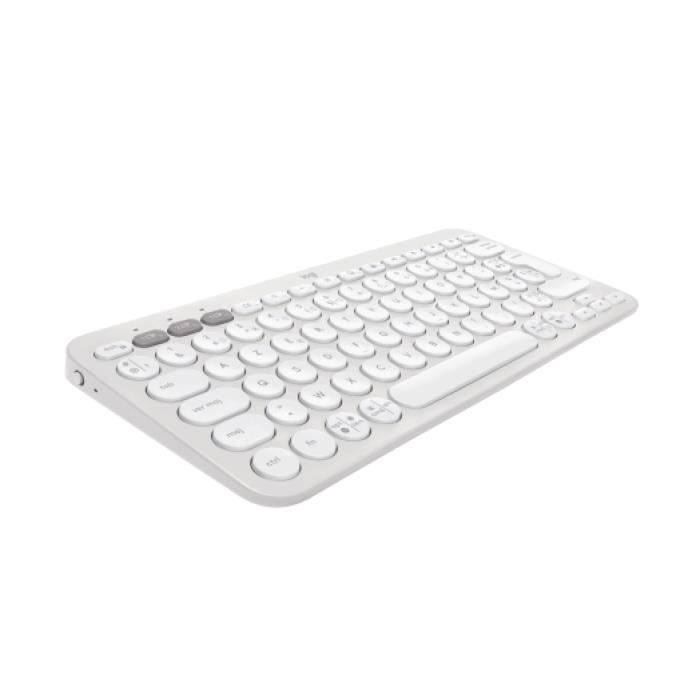 Logitech Pebble Keys 2 K380s Wireless Keyboard - Easy-Switch Buttons - White
