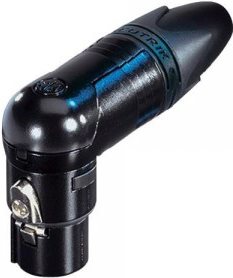 Neutrik NC4FRX-B XLR Connector Socket Right Angle 4-Pin Black