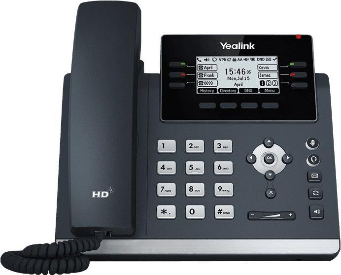 Yealink SIP-T42U VoIP Phone HD Voice 12 Lines Classic Gray (SIP-T42U)