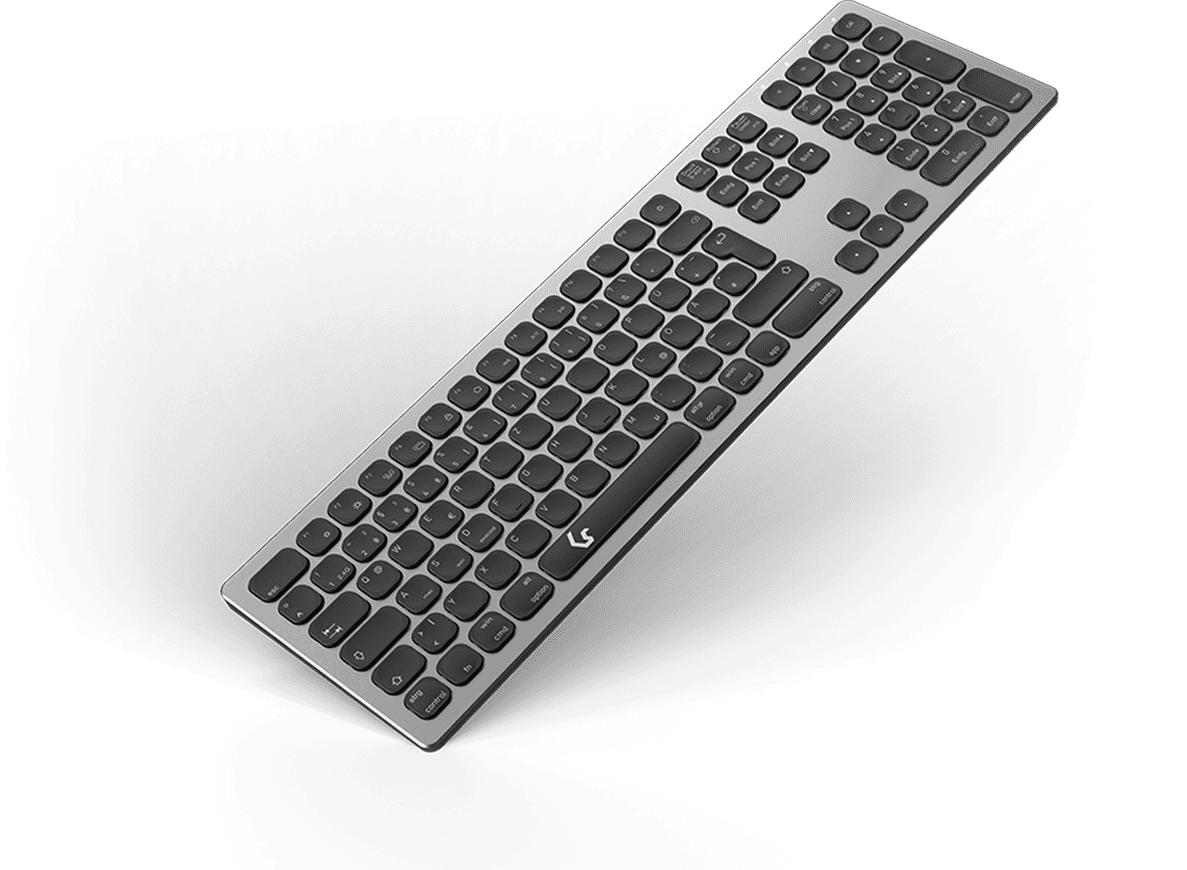 KeySonic KSK-8023BTRF Bluetooth Keyboard QWERTZ German Anthracite Black