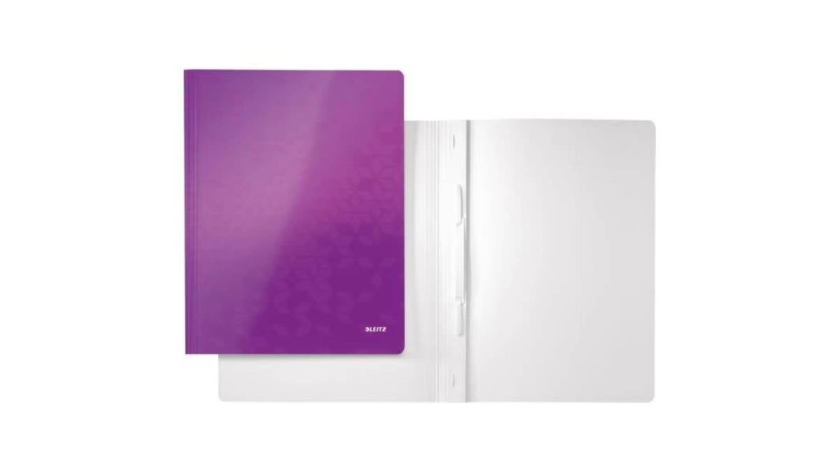 LEITZ WOW A4 File Folder Violet, Cardboard, 300 g/m², Capacity: 10 Pieces (3001-00-62)