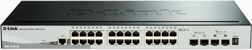 D-Link DGS-1510-28X 28-Port Smart Managed Gigabit Stack Switch DGS-1510-28X/E