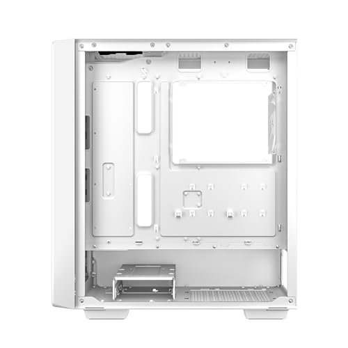 DeepCool CC560 WH V2 Midi Tower - Spacious Case with Pre-Installed LED Fans