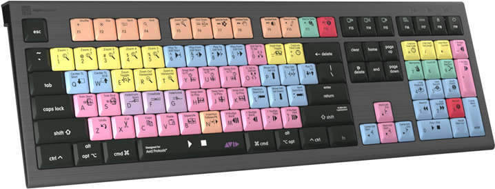 Logickeyboard ASTRA 2 USB AZERTY Keyboard - English Black - LKB-PT-A2M-FR