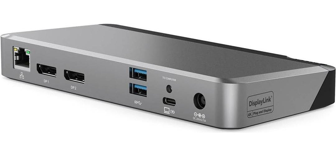 ALOGIC DX2 - Dockingstation - USB-C - 2 x DP - 1GbE - 100 Watt (DUPRDX2-100) afbeelding 1