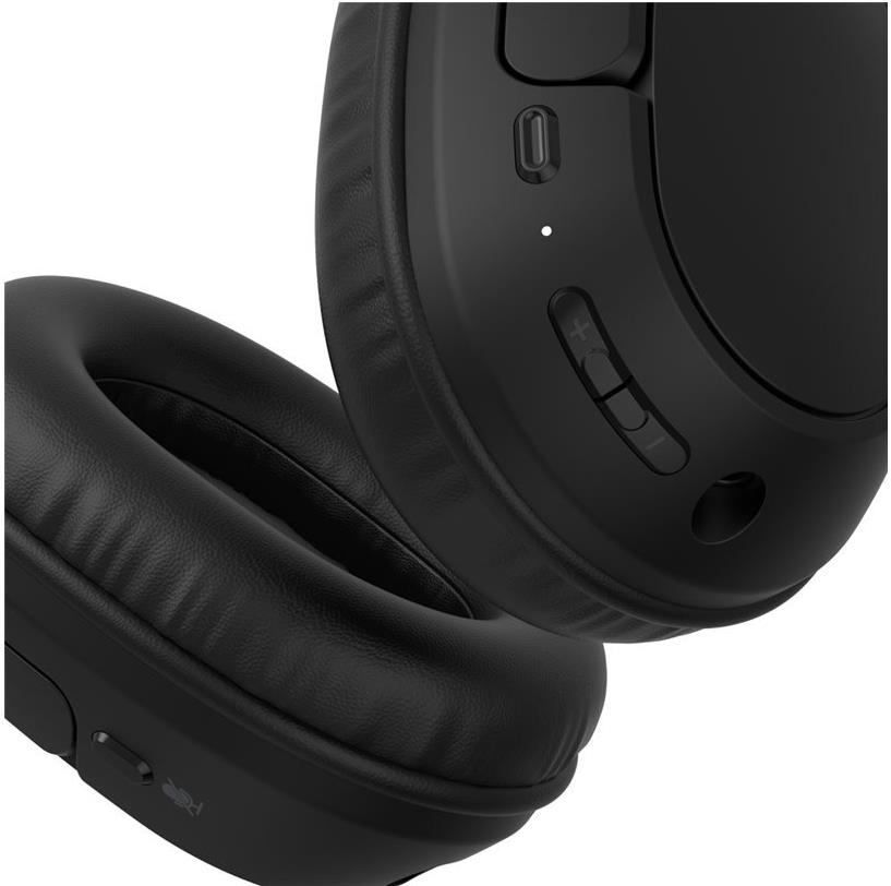 Belkin SoundForm Surround - Wireless Headphones with Microphone - 60 Hours Playtime - Adjustable Fit AUD009HQBK