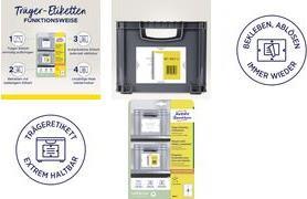AVERY Zweckform Carrier Labels, 120x80 mm, White/Grey PP with Transparent Polyester Layer, 1 Piece, Model 8001-20