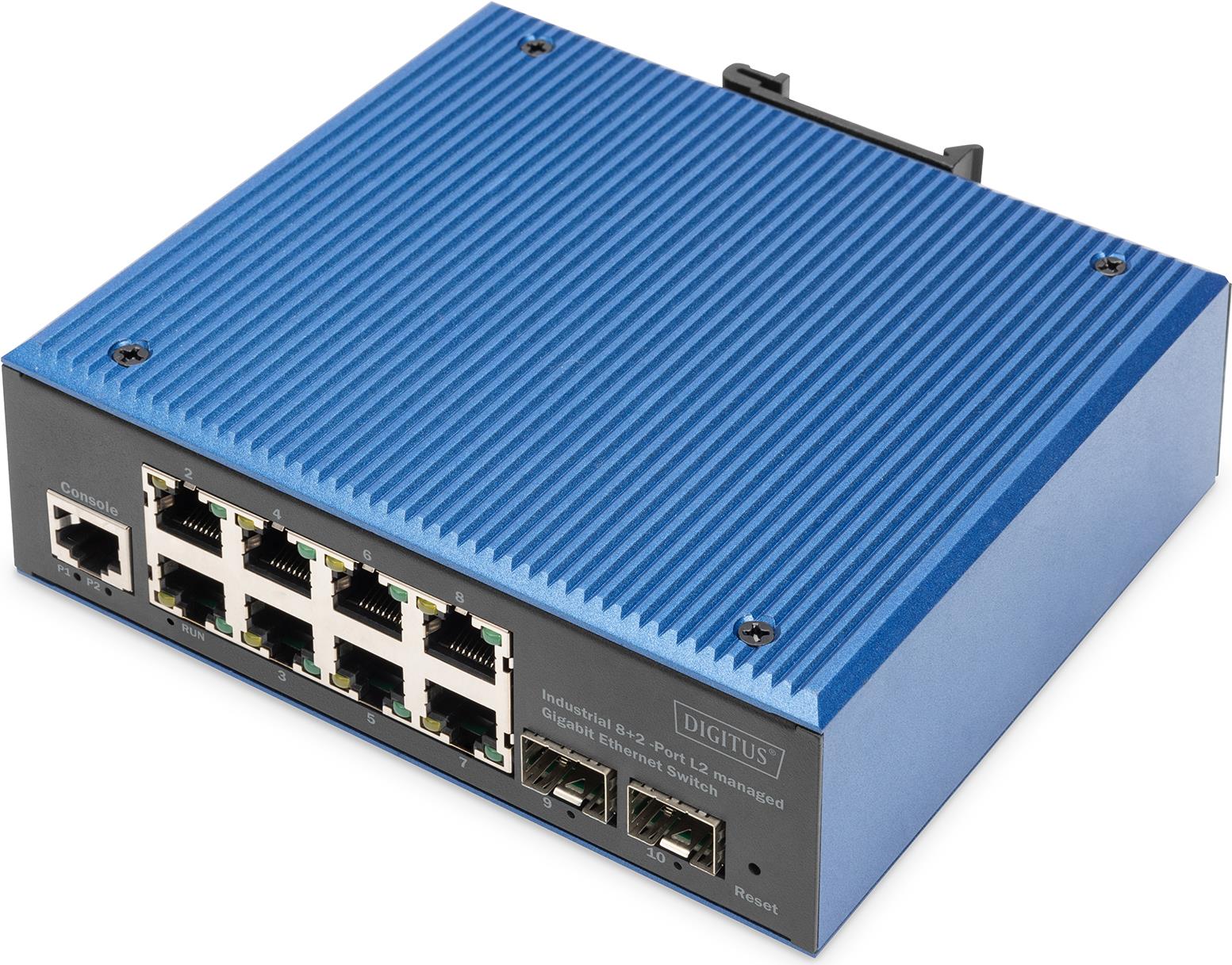Digitus Industrial 8+2-Port L2 Managed Gigabit Ethernet Switch (DN-651156)