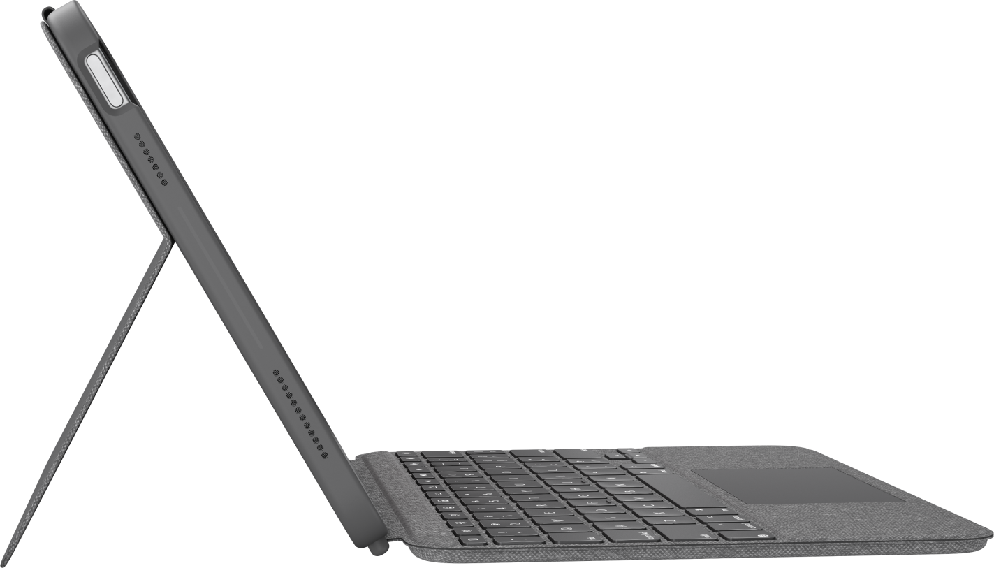 Logitech Combo Touch Keyboard and Folio Case with Trackpad, Backlit, Apple Smart Connector, QWERTY, Oxford Gray (920-011441)