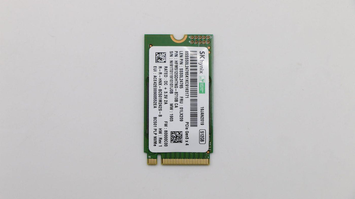 Lenovo SSD 512GB M.2 PCIe NVMe (01LX209)