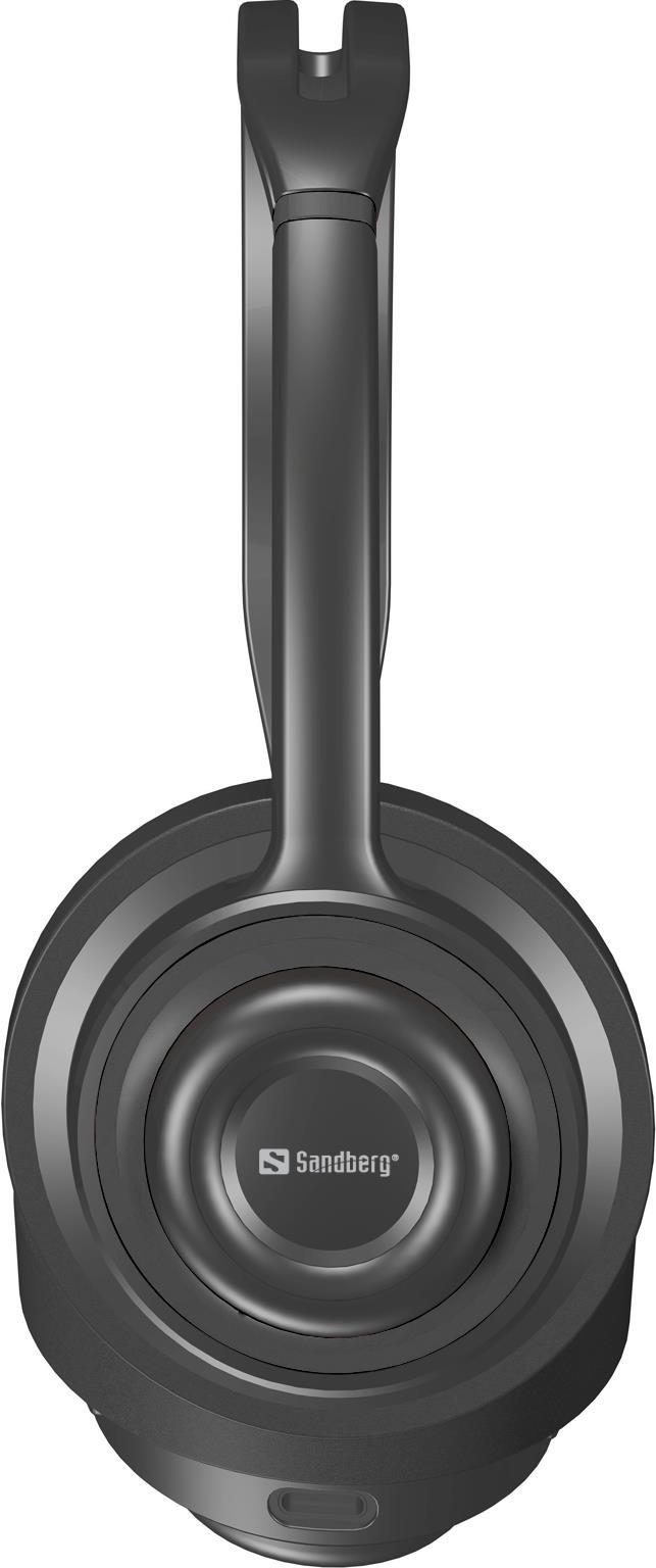 Sandberg Bluetooth Headset ANC+ENC Wireless Black (126-44)