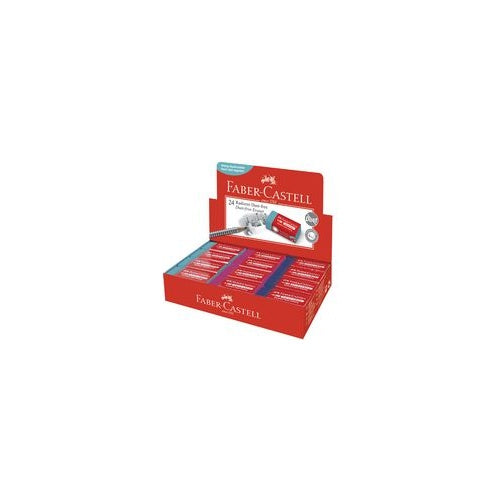 FABER-CASTELL Kunststoff-Radierer DUST-FREE, im Display für optimale Radierergebnisse mit wenig Abfall, geeignet - 24 Stück (187221) afbeelding 1