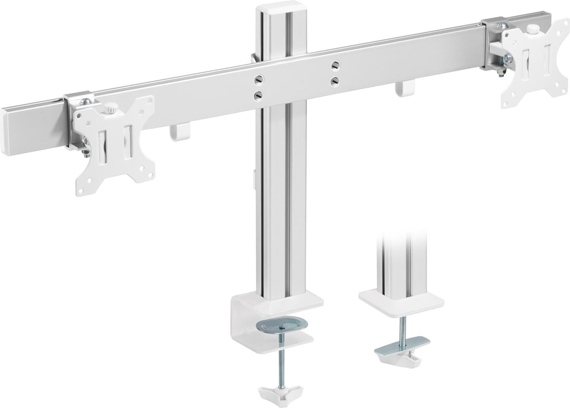 InLine Mounting Kit for 2 LCD Displays - Plastic, Aluminum, Steel - Fine Texture Gray - 43.2-81.3 cm (17"-32") - Table Mount (23184A)