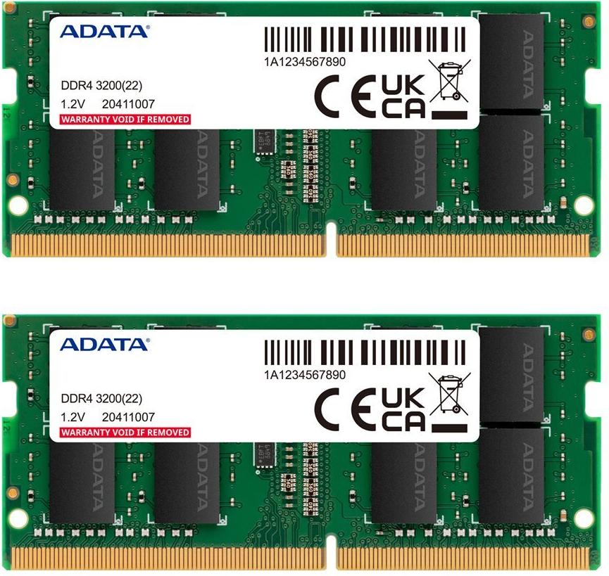 ADATA SO-DIMM DDR4-3200 Dual-Kit Green AD4S32008G22-DTGN - 16 GB - DDR4 (AD4S32008G22-DTGN)