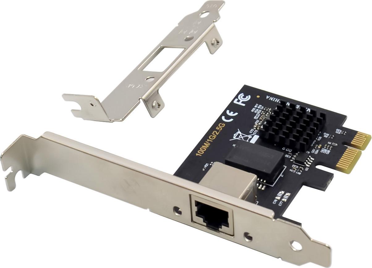 InLine 2.5 Gigabit Network Card - 1x RJ45 2.5 Gb/s - PCIe x1 (51125T)