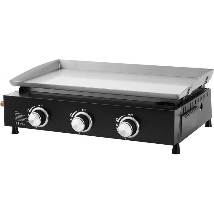 Plancha a gaz - Cookingbox - Cuenca - 3 brûleurs - Surface de cuisson : 61 x 35 cm - Cuve en acier