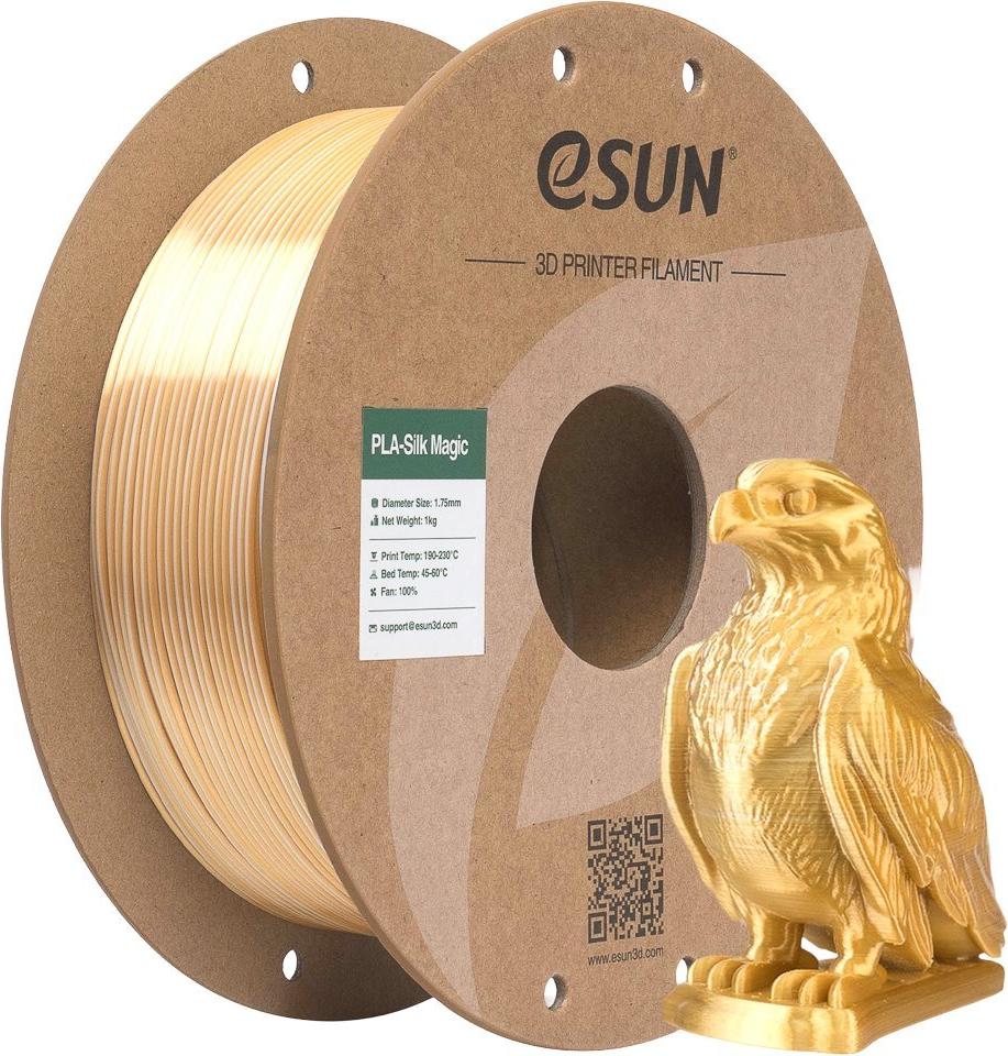eSUN ePLA-Silk Magic 1.75 mm Gold Silver Filament - 1 kg EPLA-SILKMAGIC-P175JS1