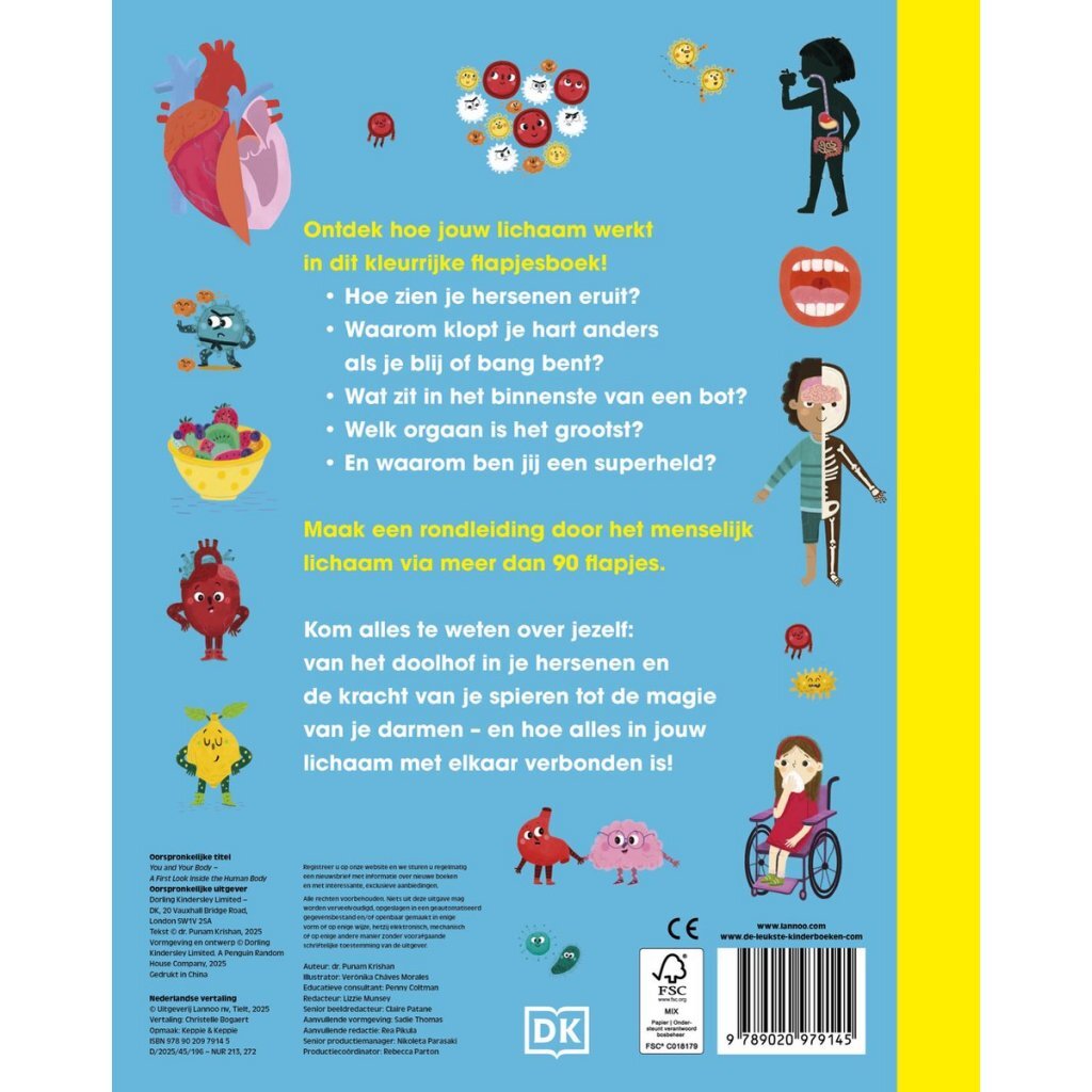 Book From Head to Toe Everything About My Body - A Colorful Flap Book