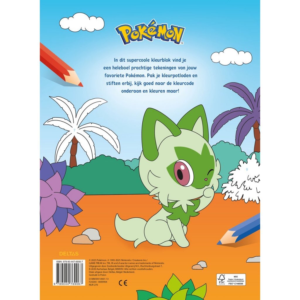 Deltas Pokémon Color by Number Coloring Book - Fun Coloring Activity