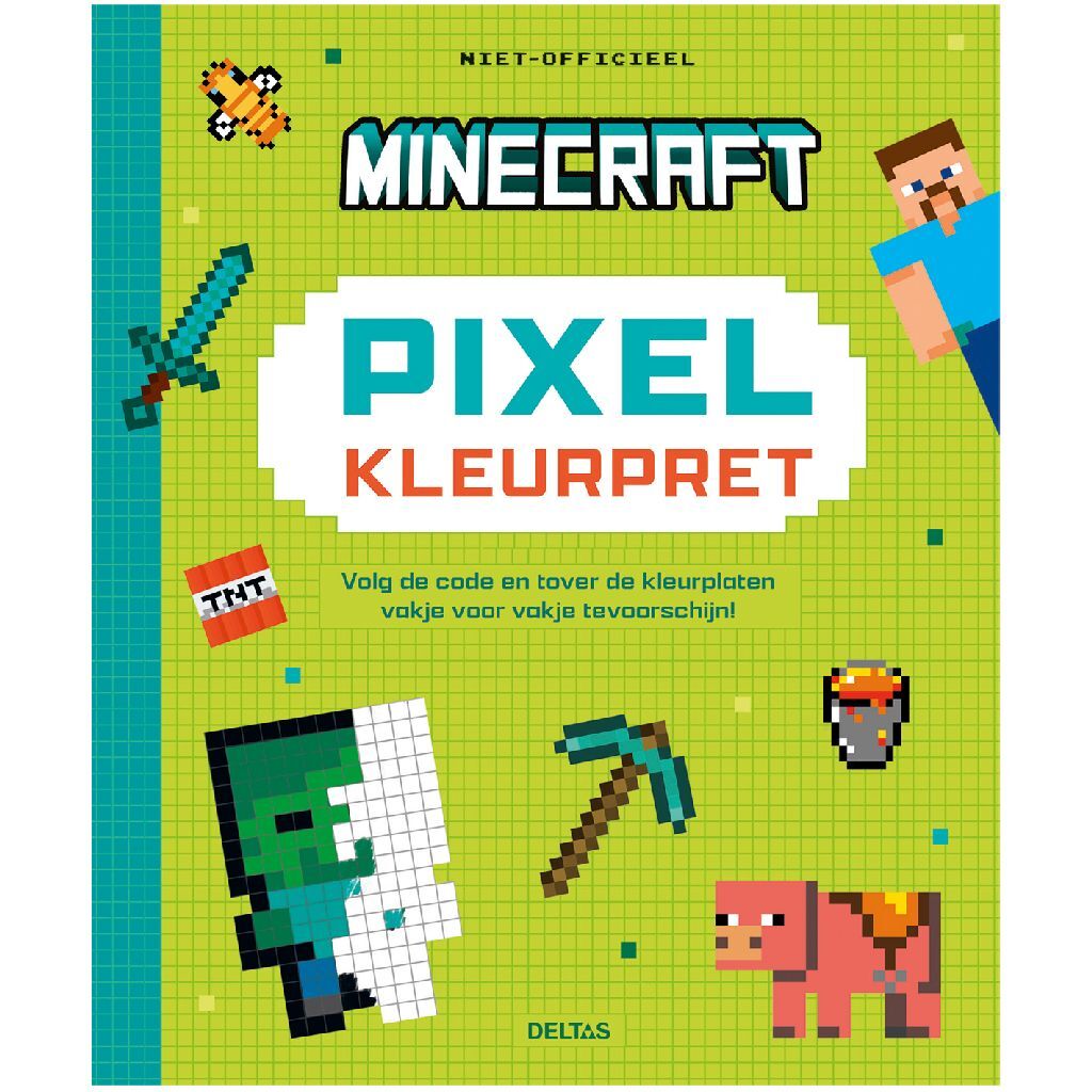 Deltas Kleurpret Minecraft Pixel Coloring Book - Color by Code Fun