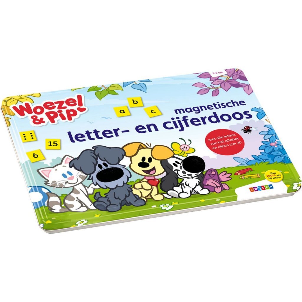 Zwijsen Woezel and Pip Magnetic Letter and Number Box for Ages 3 to 6