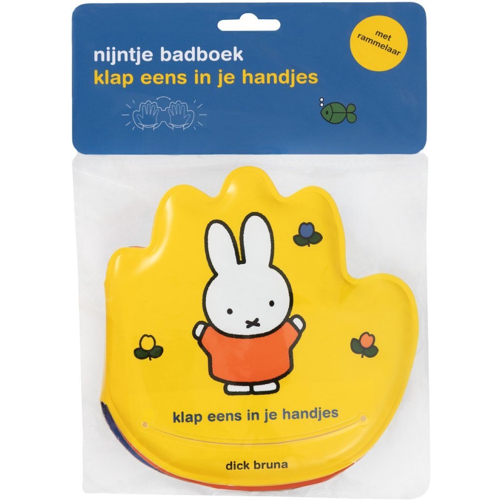 Miffy Bath Book Clap Your Hands - Magnetic Hand Shape with Rattle - 70 Years of Miffy Edition