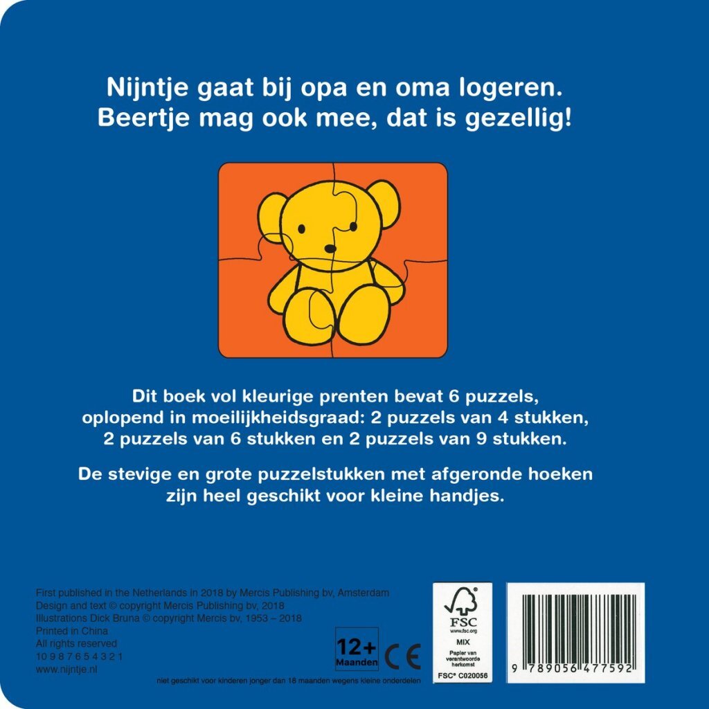 Miffy Puzzle Book Miffy Stays with Grandpa and Grandma - 2x4, 2x6, 2x9 Pieces